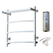Полотенцесушитель электрический ЛЦ 60х50 ПОЛКА 4 перекл ДУГА БЕЛЫЙ (унив,подкл. таймер 350 Вт) ZOX