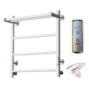 Полотенцесушитель электрический ЛЦ 60х50 ПОЛКА 4 перекл ПРЯМОЙ БЕЛЫЙ (унив,подкл. таймер,350 Вт) ZOX