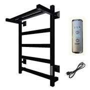 Полотенцесушитель электрический ЛЦ 60х50 ПОЛКА 5 перекл ТРИУМФ ЧЕРНЫЙ (унив.подключение, таймер,323