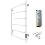 Полотенцесушитель электрический ЛЦ 80х50 6 перекл ТРАПЕЦИЯ БЕЛЫЙ (унив,подкл. таймер,415 Вт) ZOX