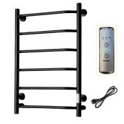 Полотенцесушитель электрический ЛЦ 80х50 6 перекл ТРАПЕЦИЯ ЧЕРНЫЙ (унив,подкл. таймер,415 Вт) ZOX