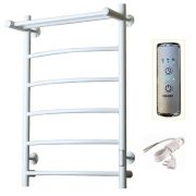 Полотенцесушитель электрический ЛЦ 80х50 ПОЛКА 6 перекл ДУГА БЕЛЫЙ (унив,подкл. таймер,450 Вт) ZOX