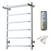 Полотенцесушитель электрический ЛЦ 80х50 ПОЛКА 6 перекл ТРАПЕЦИЯ БЕЛЫЙ (унив,подкл. таймер,450 Вт) Z