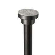 Карниз для ванной ПРЕМИУМ графит 2,4м без колец САНАКС нержавеющая сталь