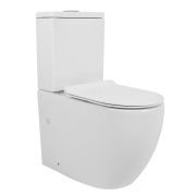 Унитаз напольный Azario CORSA безободковый в комплекте с бачком и сиденьем микролифт. Размер 630x380