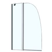 Душевая шторка на ванну Azario BOSTON 142 (70+30)*140 хром, 6мм прозрачное стекло (1 место)