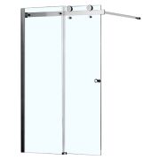 Шторка на ванну 100х150 стекло прозр.6 мм с покр, Easy clean, раздвижная, Azario CARLEON NKB6121