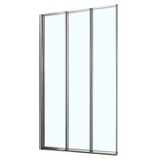 Шторка на ванну 90х150 3-х секционная Azario PRESTON NFC6433 стекло прозр.4 мм с покр, Easy clea
