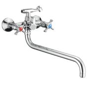 Смеситель для ванны РМС SL118-143 (картр. душ) кругл. излив