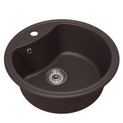 Мойкa ML-GM09 круглая, шоколад (345), 510мм (глуб. чаши 190)