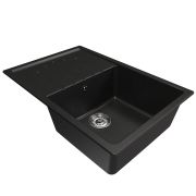 Мойка ML-GM19 с крылом, ультра-черная (344), 750*500*200мм