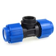 Тройник ПНД с внутр. труб. резьбой 20х1/2''х20 (обж.)