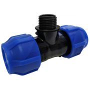 Тройник ПНД с наруж. труб. резьбой 25х1/2''х25 (обж.)