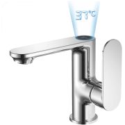Смеситель для раковины шар. HAIBA HB12590 с термодисплеем, боковая ручка
