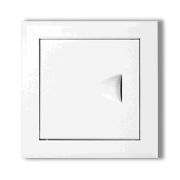 Люк-дверца ревизионная 210х260 с фланцем 150х200 с ручкой стальная с покрытием белый