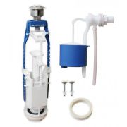 Арматура к смывному бачку 2-х кнопочная Уклад хромированная кнопка боковая подводка универсальная колонка D40 АБ 77.56.14.3