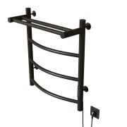 Полотенцесушитель MIXLINE CAPELLA  60х50 (таймер, 251Вт, 3 перекладины + ПОЛКА) электрический ЧЕРНЫЙ