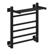 Полотенцесушитель MIXLINE FORTUNE  60х50 (таймер, 445 Вт, 5 перекладин + ПОЛКА) электрический ЧЕРНЫЙ