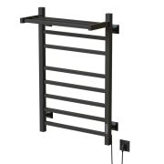 Полотенцесушитель MIXLINE FORTUNE  80х50 (таймер, 560 Вт, 7 перекладин + ПОЛКА) электрический ГРАФИТ
