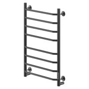 Полотенцесушитель MIXLINE MIRA  80х50 (таймер, 335 Вт, 8 перекладин) электрический ЧЕРНЫЙ