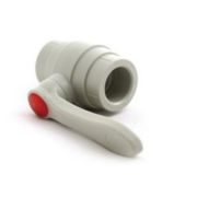 Кран PPR шаровый ф 20мм серый (стальной шар)