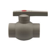 Кран пластиковый шаровый ф 25мм серый