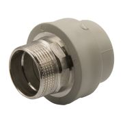 Муфта полипропиленовая комбинированная с наружней  резьбой ф 40мм х 1 1/4