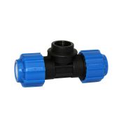 Тройник ПНД с внутр. труб. резьбой 25х3/4''х25 (обж.)