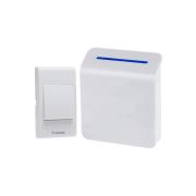 Звонок беспроводной полиф. 23 мелодии 150м элемент питания 1х23A (в компл.) бел. КОСМОС KOC_AG306A