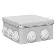 Коробка распределительная КМР-030-014 100х100х50 IP55 с крышкой для прямого монтажа 10 мембранных вводов сер. EKF plc-kmr-030-014