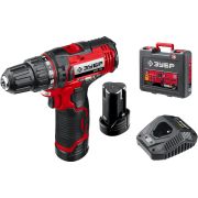 Дрель-шуруповерт ЗУБР ДШЛ-125-22 12В Li-Ion 2АКБ кейс