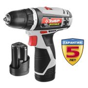 Дрель-шуруповерт ЗУБР ДА-12-2-Ли КМ3 2-x скор. 12В, Li-Ion дополн. аккум.
