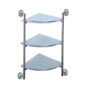 Полка для ваннной комнаты 3-ое стекло угловая HAIBA HB1607-3