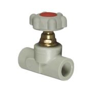 Кран полипропиленовый вентельный ф 25мм серый