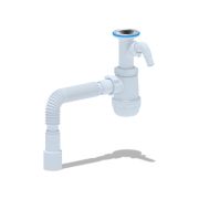 Сифон 1 1/2*40 А2015 Грот с носиком, с гофрой АНИ пласт