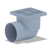 Трап 110 с горизонтальным спуском, не регулируемая решетка 150х150 пластиковая  АНИ пласт ТА1110