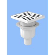 Трап 50 с вертикальным спуском,регулируемая решетка 100х100 пластиковая АНИ пласт TA5704