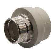 Муфта полипропиленовая комбинированная с наружней  резьбой ф 63мм х 2