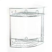 Полка угловая 2-ая метал. хром Slim арт.27 10 38