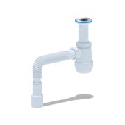 Сифон 1 1/2*40 А0515 Грот с гофрой 40*40х50 АНИ пласт