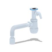 Сифон 1 1/2*40 А2010 Грот с носиком, с гофрой АНИ пласт