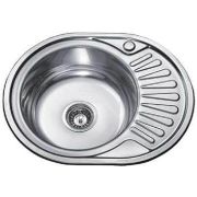 Мойка врезная FRAP FD64557 длинна 570мм ширина 450мм глубина 175мм толщина 0,6мм декор + сифон