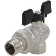 Кран  шар. 1/2" с американкой угловой STOUT