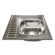 Мойка накладная MIXLINE  600х600 правая толщ. 0,6мм 3 1/2 выпуск
