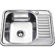 Мойка врезная FRAP FD64858 длинна 580мм ширина 480мм глубина 175мм толщина 0,6мм декор + сифон