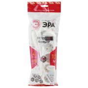 Сетевой фильтр ЭРА USF-M-4es-1,5m-W 4гнезда 1,5 зазем. выкл.(белый)