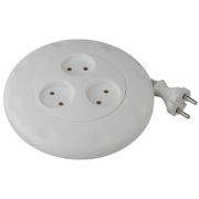 Удлинитель электр. рулетка ЭРА 3гн. 3м макс.мощ1300Вт, сеч. 0,75 кв.мм (UR-3-3m) !