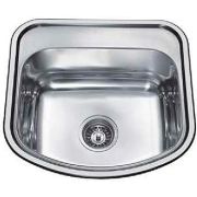 Мойка врезная FRAP FD64749 длинна 490мм ширина 470мм глубина 175мм толщина 0,6мм декор + сифон