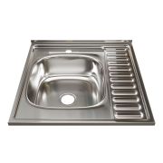 Мойка накладная MIXLINE  600х600 левая толщ. 0,8мм 3 1/2 выпуск