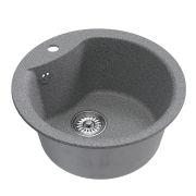 Мойкa ML-GM12 круглая, темно-серая (309), 480мм (глуб. чаши 210)
